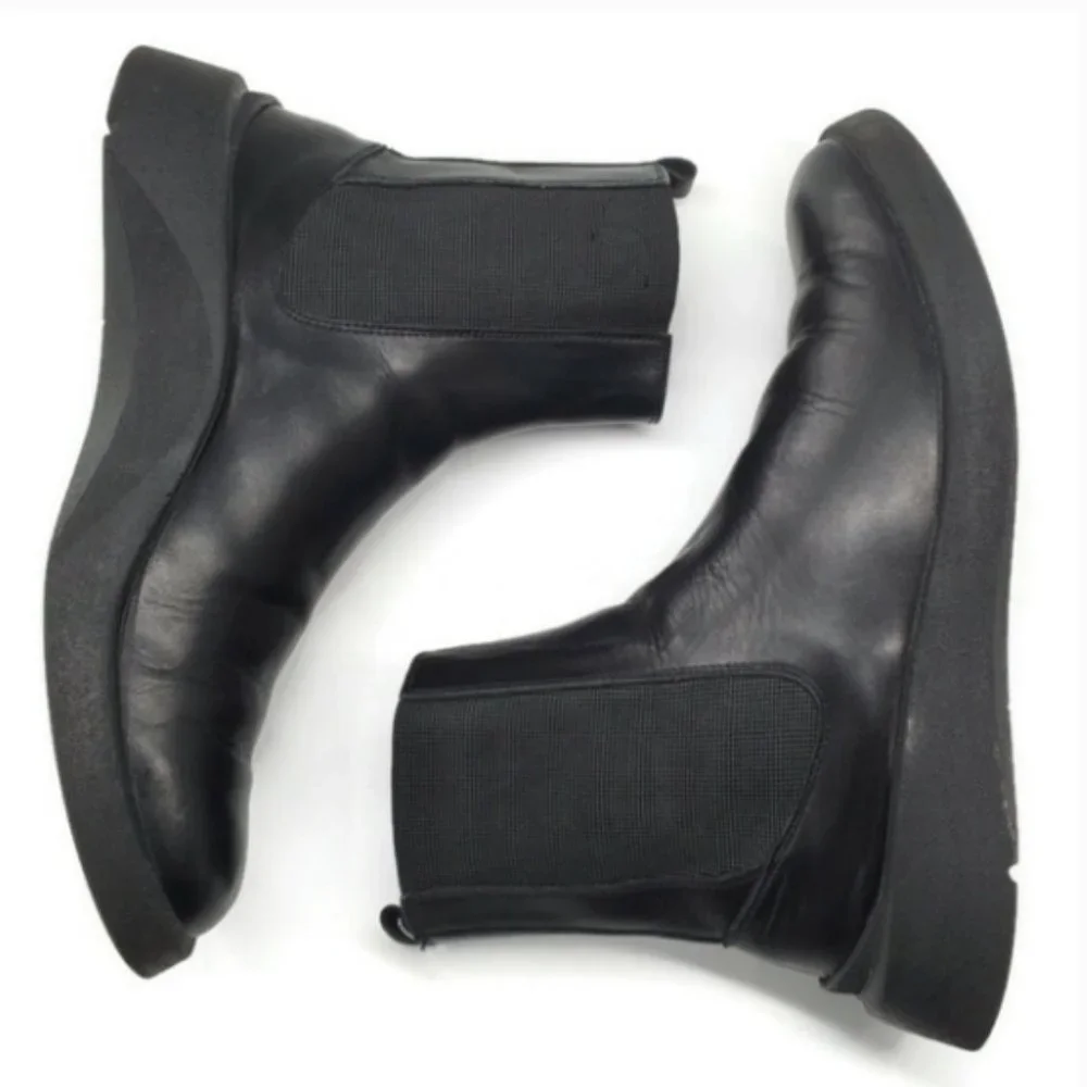 Bally Sesvenna Black Leather Pull-On Comfort Chelsea Boots - Picture 8 of 13